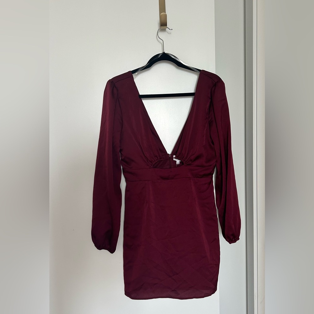 Deep Plunge Red Dress